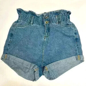 SWS Denim Paper Bag Jean Shorts Size 0  Western Farm Country Cottage Lake Summer